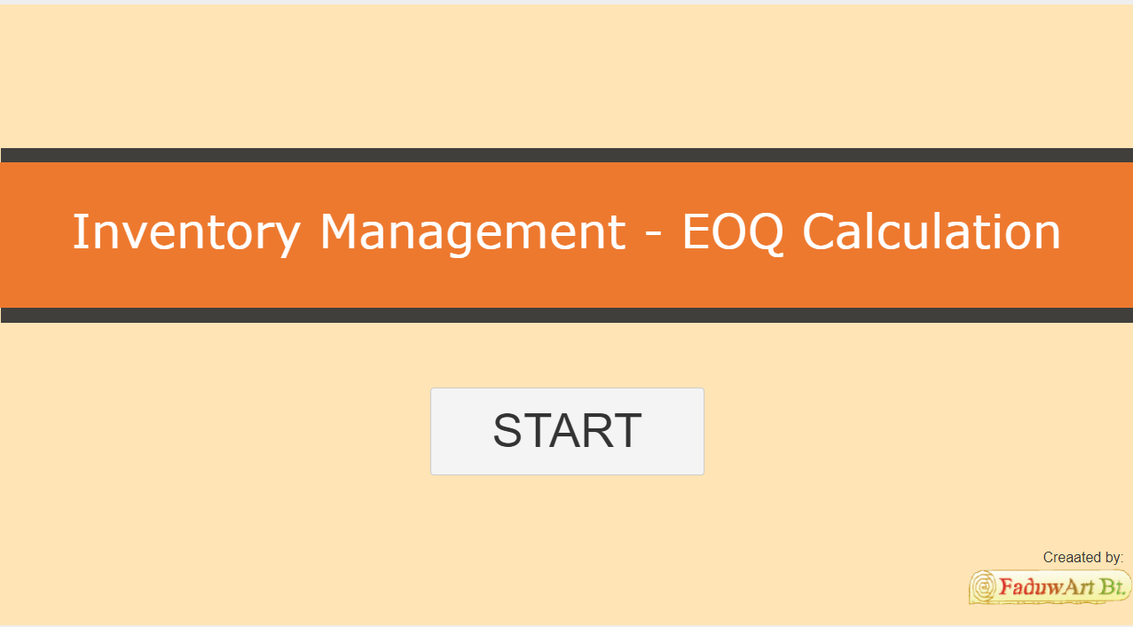 EOQ calculation